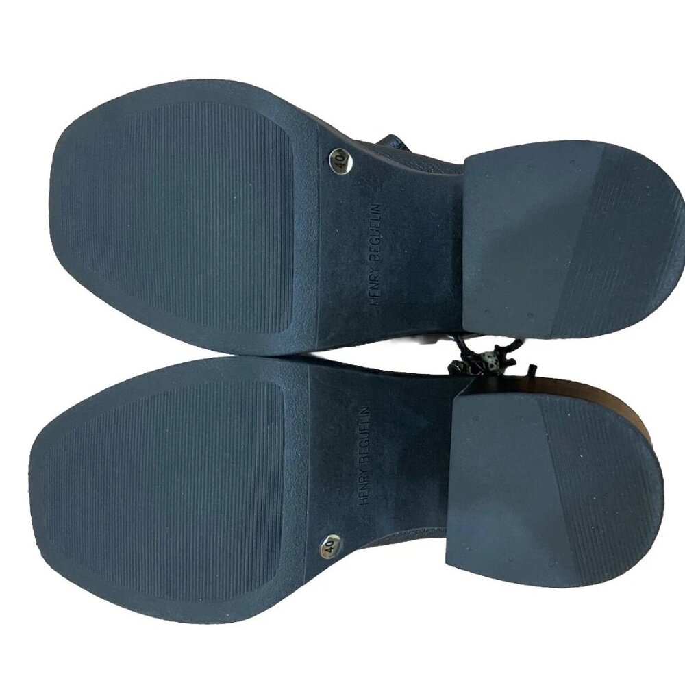 Henry Beguelin Platform Slingback Black Heels, IT 40 - Picture 6 of 8